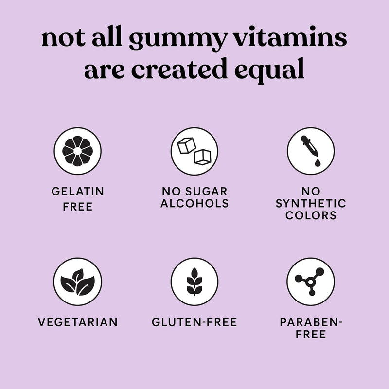 Focus Concentration & Brain Health Gummies with Cognizin Citicoline, Lion's Mane Mushroom, Vitamin B12 - Vegan, Gluten Free, Caffeine Free, Strawberry (50 Count)