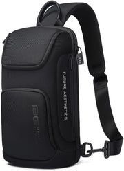 Sling Bag, Waterproof Men's Chest Bag Shoulder bags Crossbody Sling Backpack for Men - Black