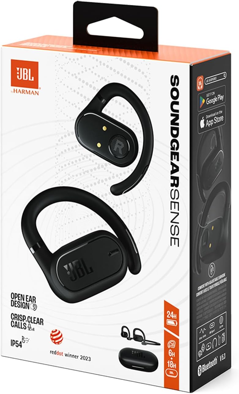 JBL Endurance Peak 3 Dust and Water Proof True Wireless Active Earbuds, JBL Pure Bass Sound, 50H Battery Hours, Ambient Aware & Talk Thru, 4-Mic Technology, Powerhook Design - Black, JBLENDURPEAK3BLK