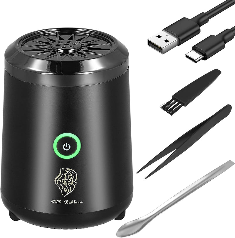 Aroma Diffuser, Portable Mini, Bakhoor Incense Burner, Rechargeable USB, Electric Arabic Holder, Muslim Home Decor, Home Fragrance, Travel Diffuser, Thin version