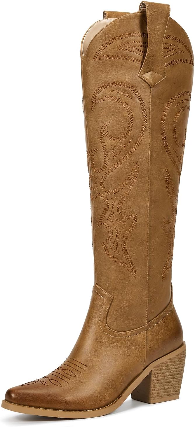 Platform Boots for Women, Heeled Combat Boots Chunky Heel Booties Round Toe Lace Up High Heel Ankle Boots - F-dbrown