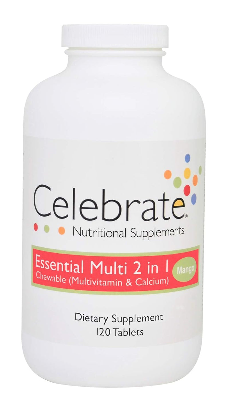 CELEBRATE Essential Multi 2-in-1 Bariatric Supplements â€“ Post Weight Loss Surgery Multivitamin (Mango)