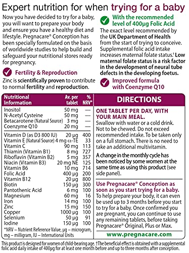 Vitabiotics Pregnacare Conception - 30 Tablets