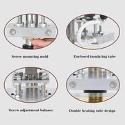 Hot Foil Stamping Machine, 10x13cm Digital Embossing Machine, Manual Tipper Stamper, with Full Scale & Positioning Slider for PVC Leather Paper Embossing
