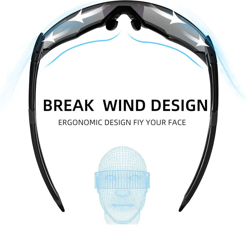 ROCKBROS Photochromic Sunglasses for Men Cycling Sunglasses Sports Bike Glasses