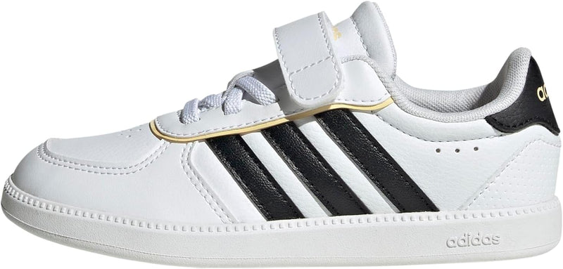 Unisex-Child Breaknet Sleek Elastic Lace & Strap Sneaker - White