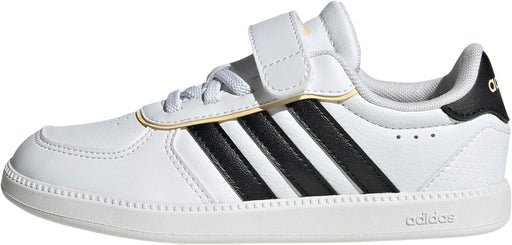 Unisex-Child Breaknet Sleek Elastic Lace & Strap Sneaker - White