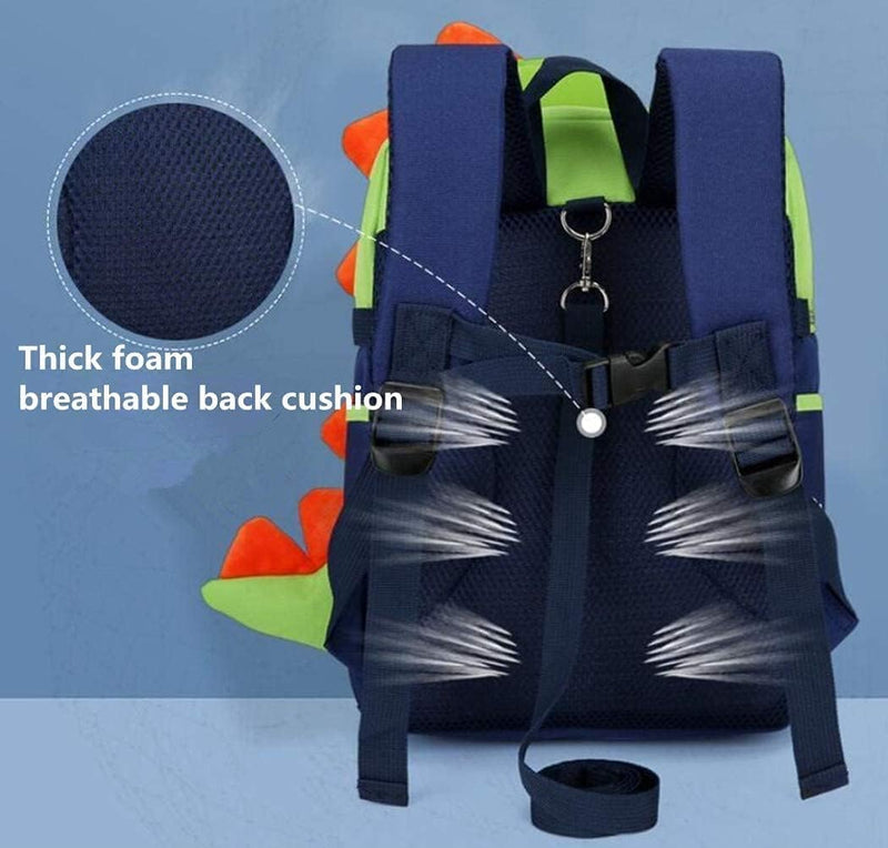 3-6 Year kids bags School Backpack Toddler 3D Comic Elementary Student Schoolbag Waterproof Lightweight Kids Bookbags for Boys Girls (Blue Elephant) - S