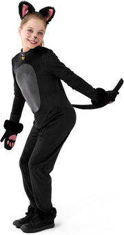 Spooktacular Creations Girls Cat Costume, Black Cat Plush Costume, Child Outfit Set for Kids Halloween Role Play Themed Party
