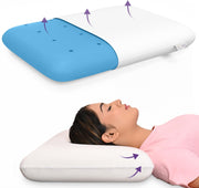 MY ARMOR Ventilated Cool Gel Memory Foam Pillows for Sleeping, Orthopedic Pillows for Neck Pain Relief (White Cover, Cool Gel Thin (pack of 1)) - Cool-Gel Pillow with No Cover Standard - 22 x 15 x 4 inches (Pack of 1)