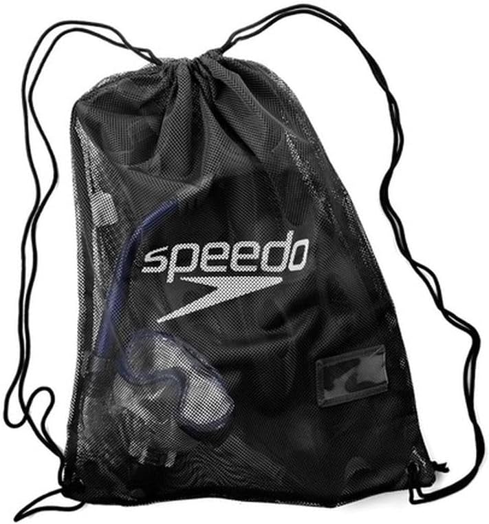 Speedo Unisex Adult Equipment Mesh Bag, Red, 35 Litre - One Size Black