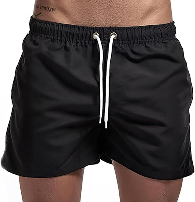 BananaHome Men's Swim Trunks Quick Dry Beach Shorts with Pockets and Mesh Lining, Dry Swim Trunk, Casual Sports Lightweight Swimsuit