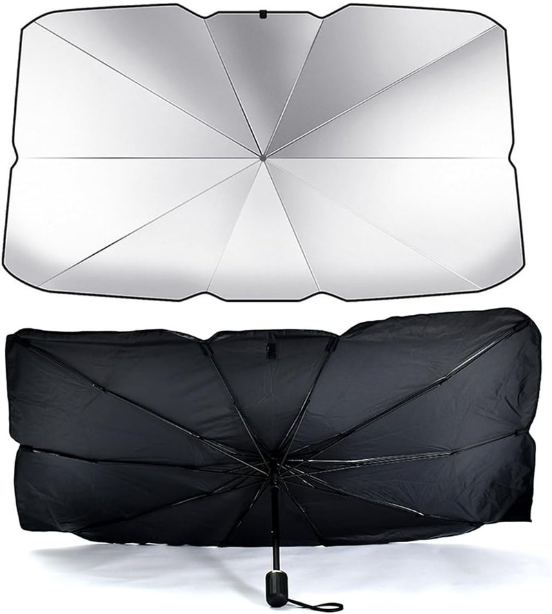 Car Front Windshield Sunshade Umbrella, Uv Protection & Heat Insulation Foldable Sun Shade Sun Visor, Full Cover Sun Shade For Most Vehicles, 145 79CM - 145 * 79CM