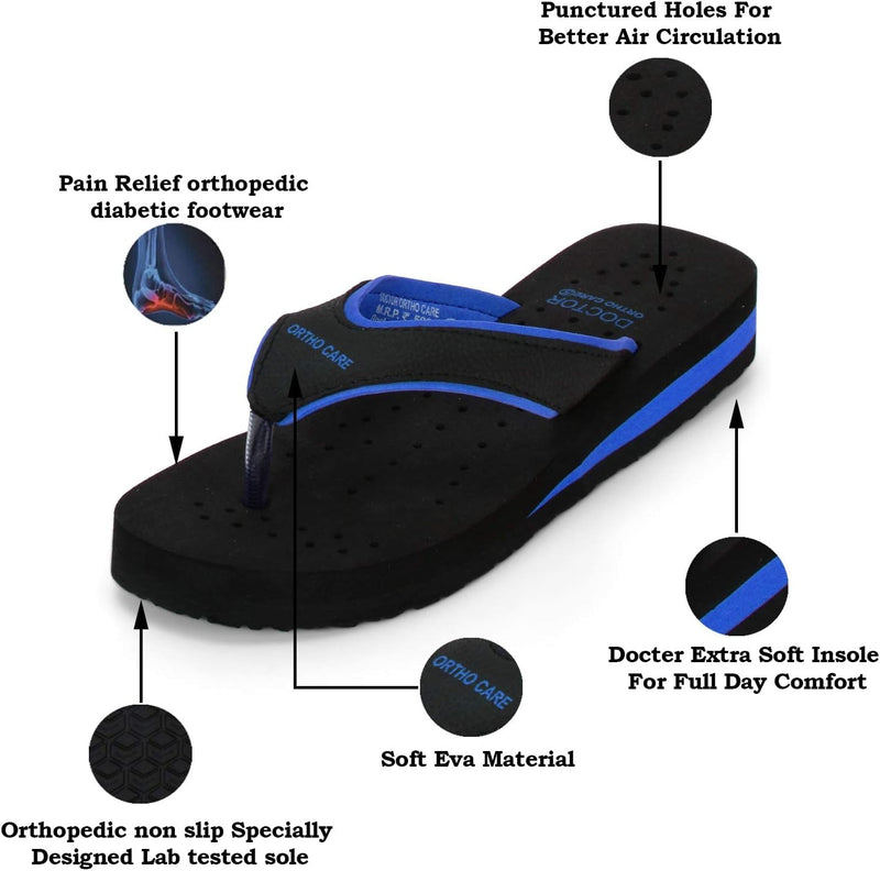 DOCTOR EXTRA SOFT Ortho Care Diabetic Orthopaedic Pregnancy Super Comfort Dr Flipflops and House Slippers For Women's and Girl's D-18