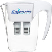 Seychelle pH2O Alkaline Water Filter Pitcher - pH Enhancing Filtration - 200 Gallon Capacity - USA-Made Filter, 64oz