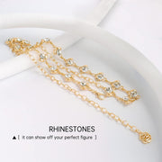 Waist Chain Belts for Women Multilayer Metal Belly Chain For Dress Adjustable Belt Link with Buckle for Women Girls