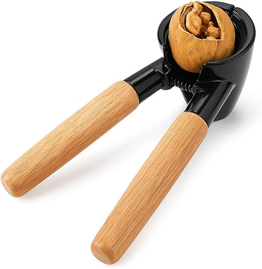 Fitto Premium Nutcracker with Wooden Handle - Durable & Ergonomic Kitchen Tool for Cracking Nuts, Shells, and More - Ideal for Home Cooks & Entertaining