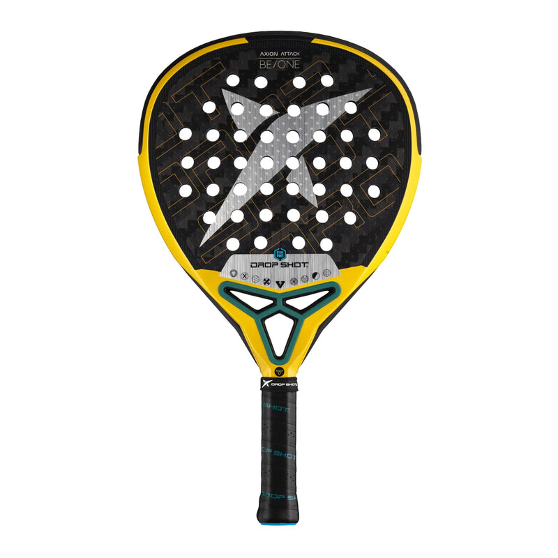 Drop Shot Axion Attack 2024 ??Padel Racket with Shock Absorption, Great Control and Power ??Professional Padel (Yellow)