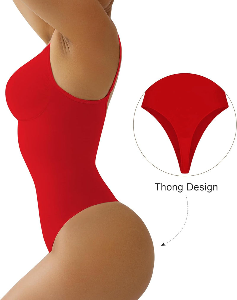 SHAPERX Bodysuit for Women Tummy Control Shapewear Seamless Sculpting Thong Body Shaper Tank Top