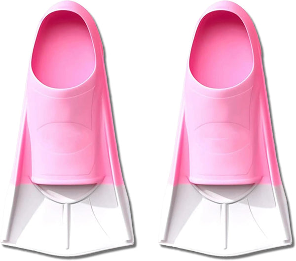 Swim Training Fins Short Silicone Flippers for Kids, Teens, Adults Comfortable & Flexible Swim Fins for Pool Practice, Snorkeling, and Swim Training