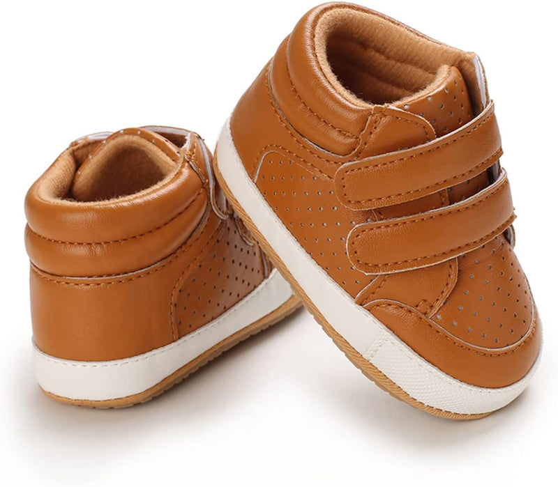 E-FAK Baby Shoes Boys Girls Infant Sneakers Non-Slip Rubber Sole Toddler Crib First Walker Shoes