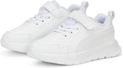 Boys Evolve Run SL AC + PS Low Sneakers, Puma White-Puma White, 32.5 EU - Puma White-Puma White