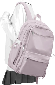WEPOET Simple School Backpack For Women,Lightweight College Backpack,High School Bag For Teens Boys Girls Bookbag - A5-purple