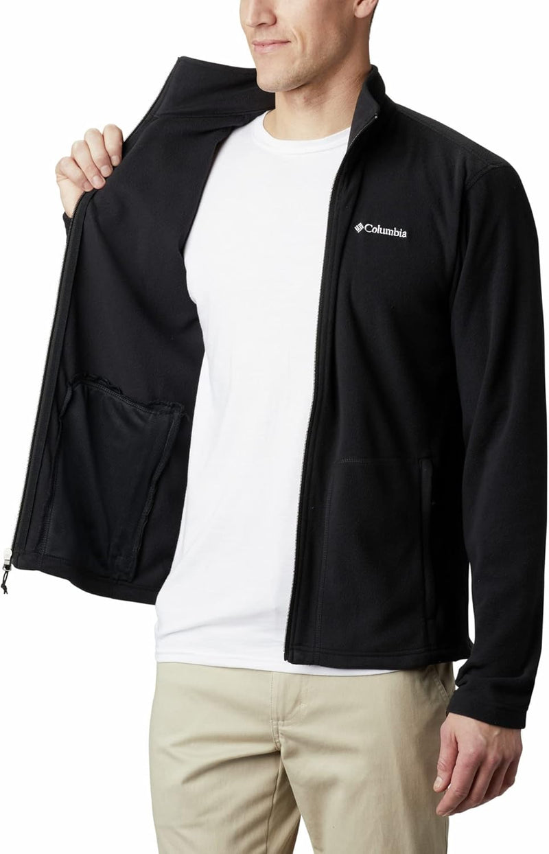 Columbia Men's Full Zip Fleece Jacket, Fast Trek Light, Carnelian Red, XXL