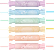Candy Shape Highlighters, Chisel Tip, Water-Based, Quick-Drying, Smooth Writing 6 Macaron Colors