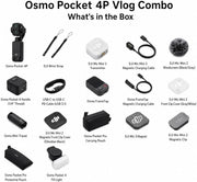 DJI Osmo Pocket 4P Vlog Combo 4K Dual Lens Gimbal Camera, Black