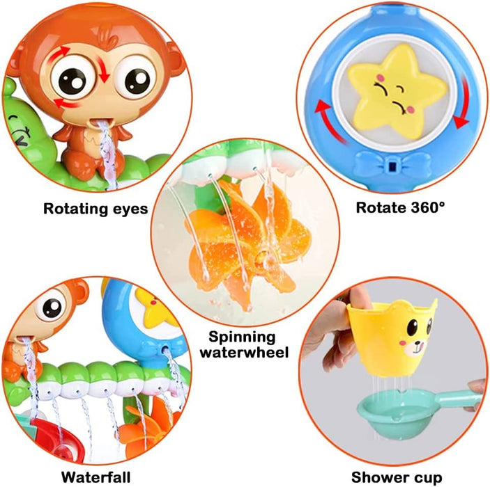 Baby Bath Toy for Toddlers 2 3 4 5 Years Baby Kids Boys and Girls,Bathtub Toy - Spinning Gear and Googly Eyes for Toddler or Baby Bath Time Sensory Development,Bath Tub Toys for Kids Baby