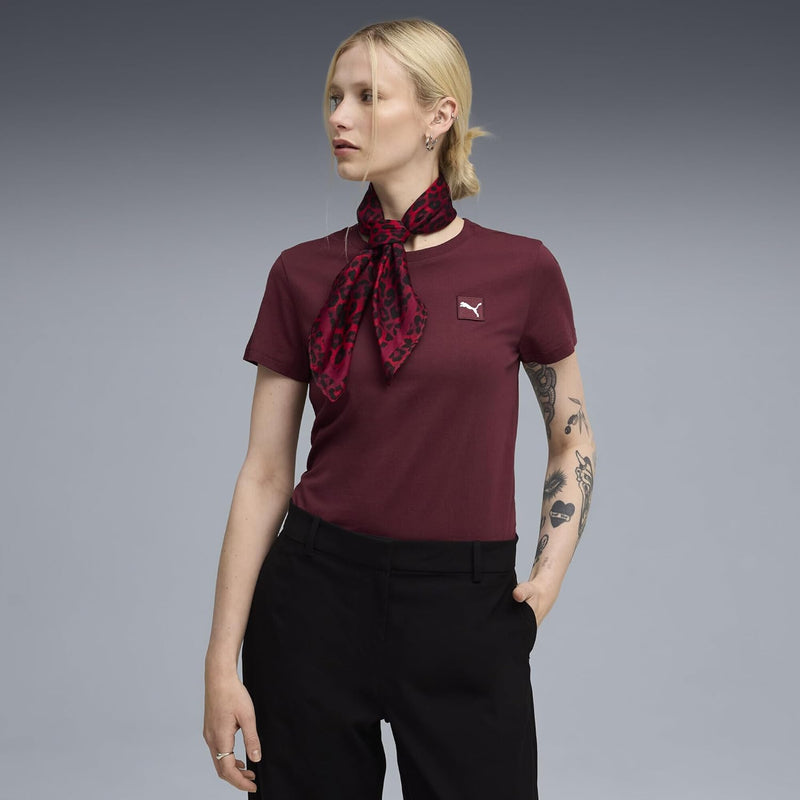 womens ESS ELEVATED Tee Ruby Shimmer T-Shirt - Ruby Shimmer