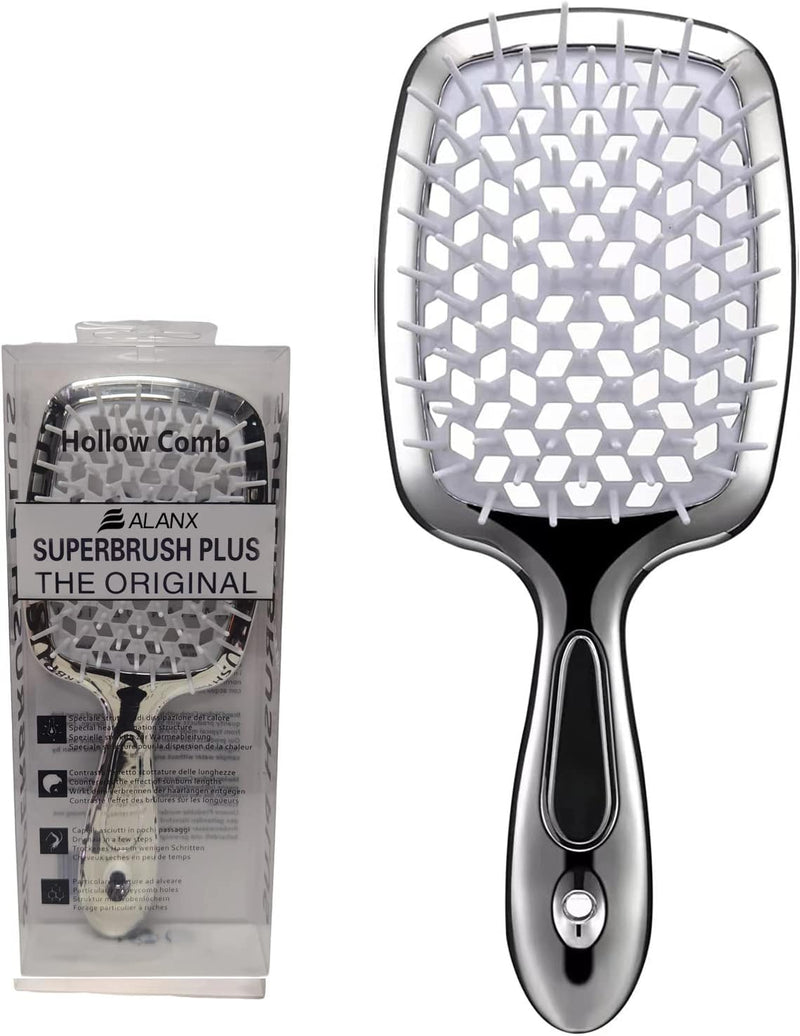 ALANX Detangler Hairbrush ï¼ŒMassage Curl Combï¼ŒDetangling Hair Brush for Women, Girls and Kids for Wet, Dryï¼ŒFine, Curly, Thick and Long Hair (WHITE/YELLOW)