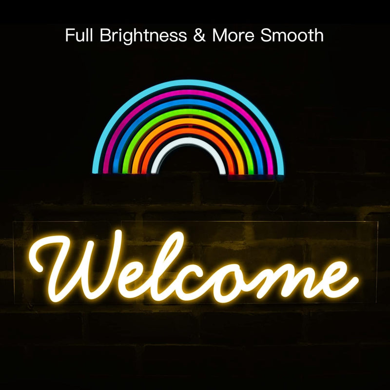 YU WELL Tayire LED Neon Lights, 16.4ft/5m IP65 Waterproof LED Strip Lights, 12V Flexible Neon Flex with 600 SMD 2835 LEDs for Kitchen Bedroom Indoor Outdoor Home Decor (No Power Adapter)