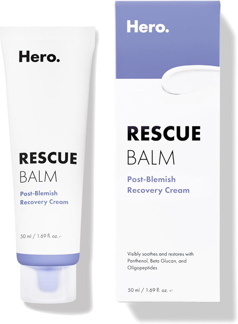 Mighty Patch Rescue Balm Post-Blemish Recovery Cream from Hero Cosmetics - Intensive Nourishing and Calming for Dry, Red-Looking Skin After a Blemish - Dermatologist Tested (50 ml)