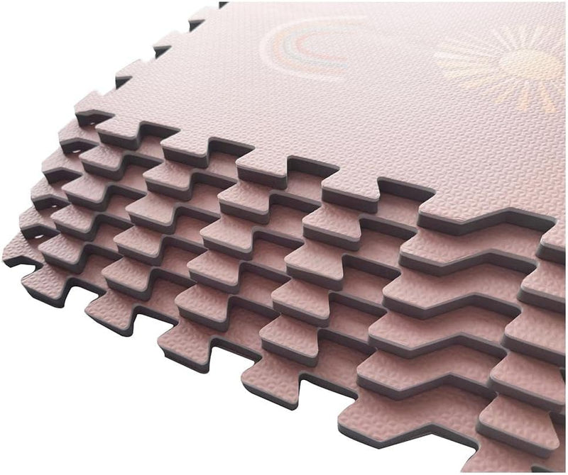 Bumble & Bird - Baby Play Mat - Motor Skills - Educational Mat - Non-Toxic EVA Foam - Waterproof - Easy to Clean - Easy to Store - 6pcs - 60cm x 60cm x 1.2cm - Rainbow Theme