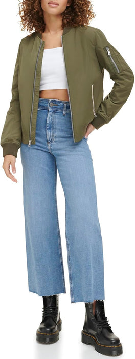 Levi's Women's Women's poly bomber jacket with contrast zipper pockets Jacket