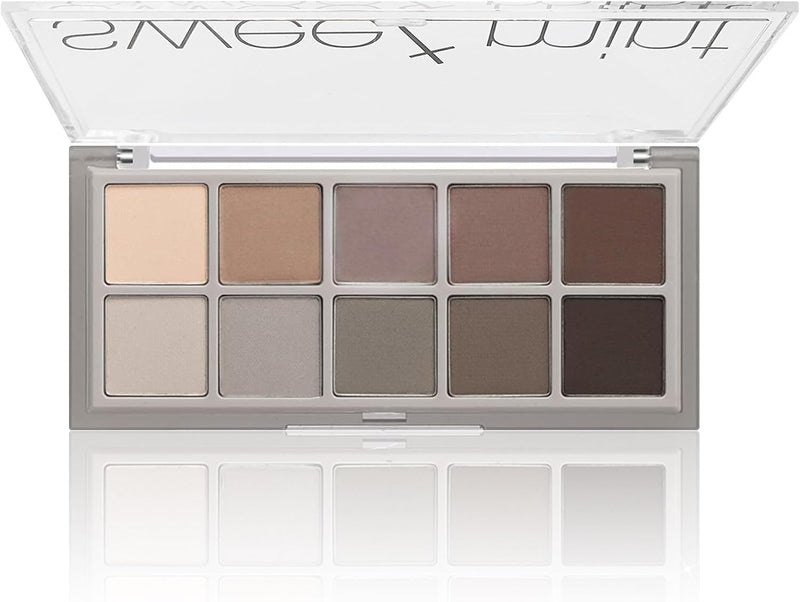 10 Colors Eyeshadow Palette,Matte&Glitter&Shimmer Eyeshadow Korean Makeup,Long Lasting Blendable Shades,Naturing-Looking,Waterproof Cool Eye Shadow Makeup Palette,01 - 04 Colors Cool Style