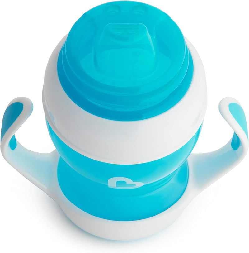 Munchkin Gentle Transition Trainer Cup, Spout transition from bottle to spill proof cup, leak proof and anti-slip handle for Baby/infant, boys and girls, 4oz Cpacity,4 months and above, Pink