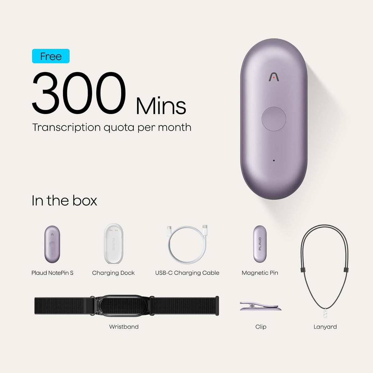 Plaud Note Pin purple PLA-NP100-P – image 9