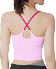 Dress Cici Strappy Longline Bra, Sports Crop Top, Yoga Bra