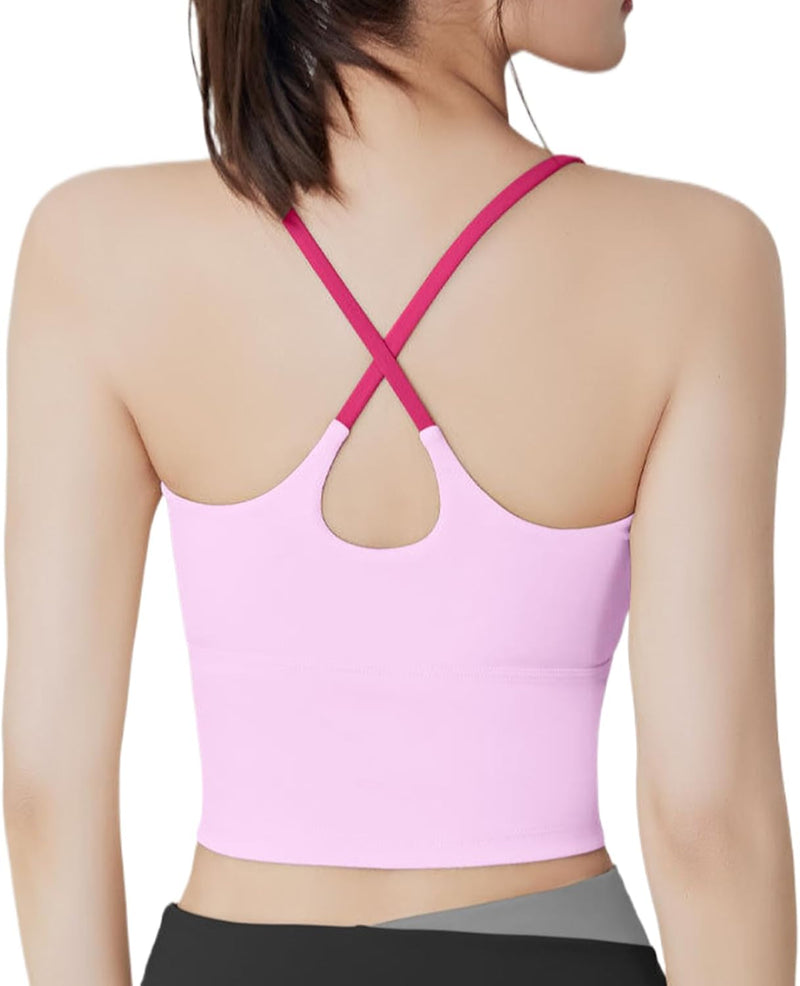 Dress Cici Strappy Longline Bra, Sports Crop Top, Yoga Bra