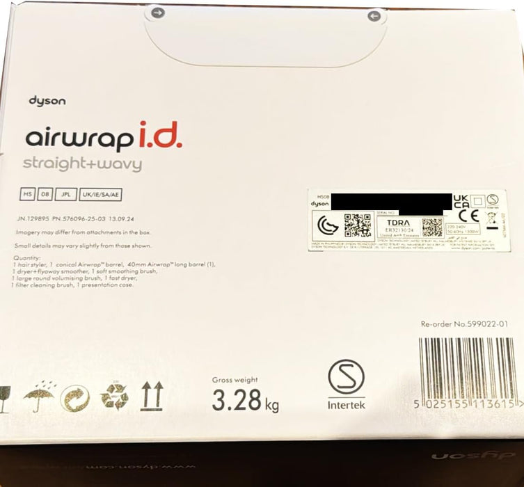 Dyson Airwrap i.d. Multi-Styler and Dryer Straight+Wavy HS08 - Bluetooth Enabled - for Perfect Curls (Jasper Plum)