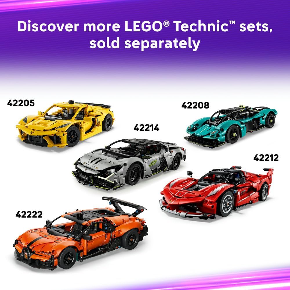 Technic BMW M4 GT3 EVO Race Car Toy - Model Kit w/ V6 Engine, Steering & Opening Doors - Gaming Gift for 11+ Year Old Boys & Teenage Motorsport Fans - 42226 – image 7