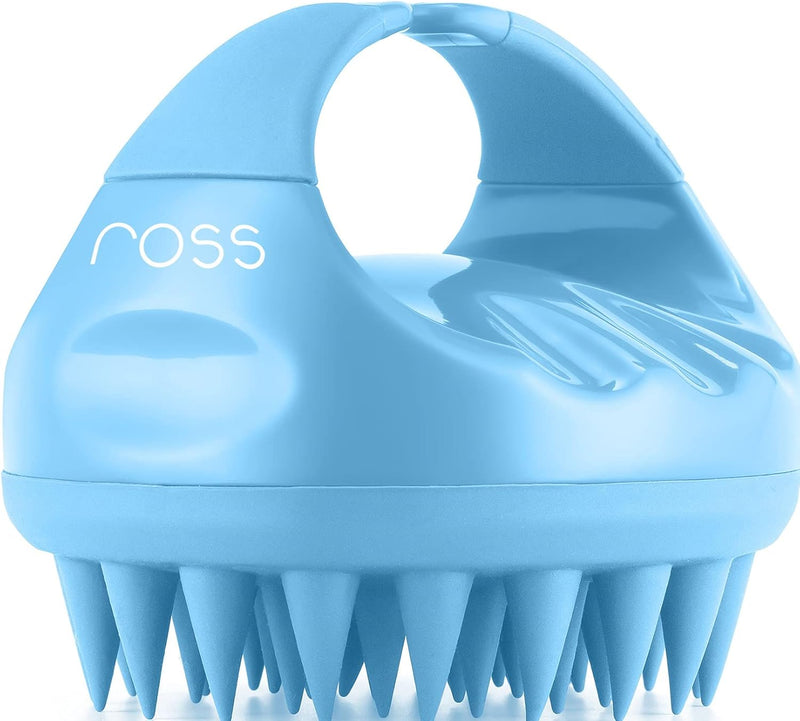 Ross Hair Scalp Massager Shampoo Brush with Soft Silicone Bristles (Black)