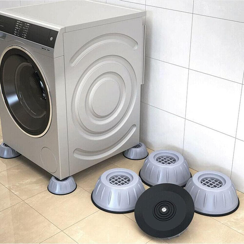4PCS Washing Machine Feet Pads, Anti Vibration Mat,Rubber Feet Pad, Anti-slip Pad, Shock Absorber, Non-slip Fixed Anti-deviation, Used for Dryer, Washing Machine, Dishwasher (Gray)