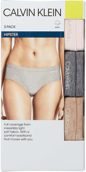 Calvin Klein Womens 3 Pack Stretch Hipster