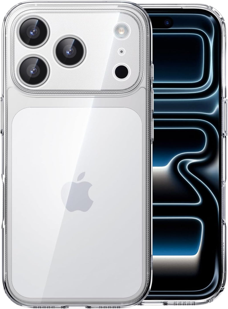UGREEN for iPhone 17 Pro Case Clear Cover, Military-Grade Protection, Upgrade iCrystal Anti-Yellowing Tech, Anti-Scratch, Camera Control Protective Cover, Ultra Slim Transparent Case - Clear iPhone 17 Pro Max