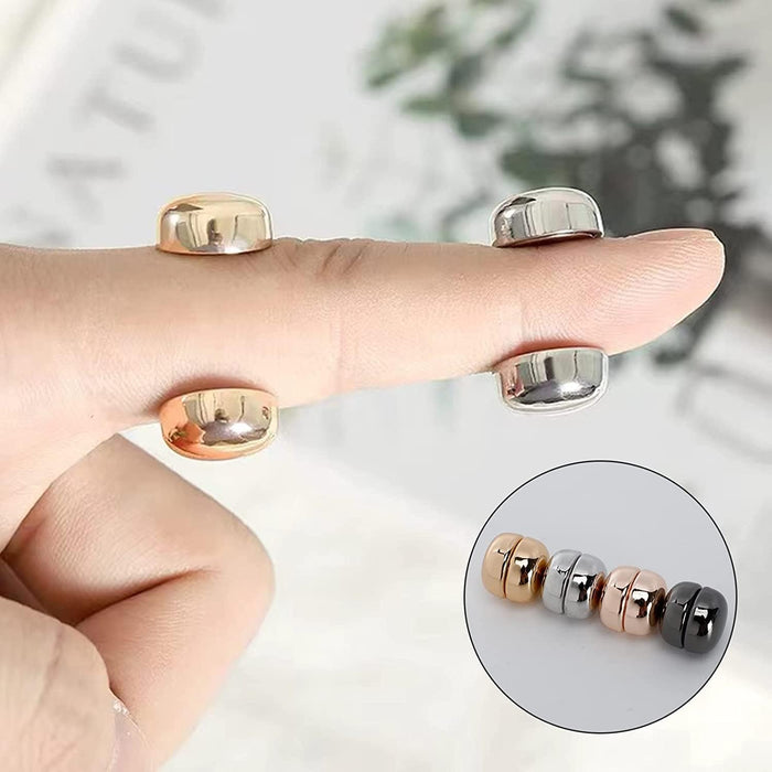 Women's Hijab Accessories and Scarf Pins, No Snag Hijab Magnets, Round Shape, Set of 4, Hijab Pins with the Strongest Commercial Strength