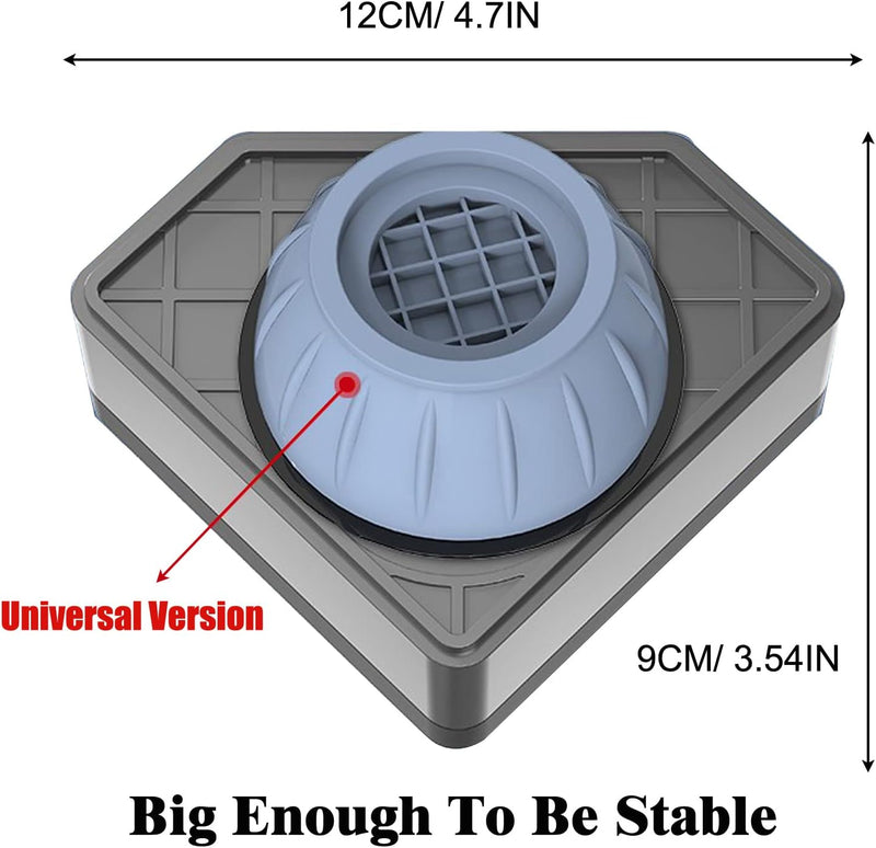 FATCAT 4PCS Anti Vibration Pads, Square Rubber Foot Pads for Washing Machine, Shock Resistant Silent Washer and Dryer pedestalsShock Resistant Silent Scrubber and Dryer Base
